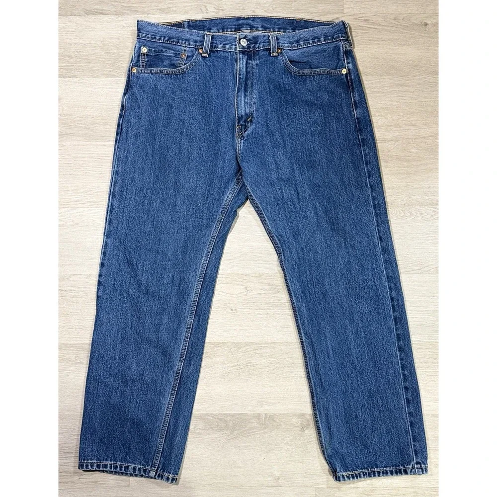 Levis 505 Straight Leg Jeans Men's 38x29 Blue Medium Wash Regular Denim Casual